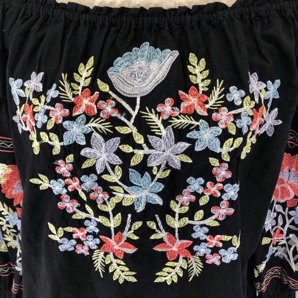 SOLD Free People Fleur Du Jour Black Shift Dress - Picture 3 of 4